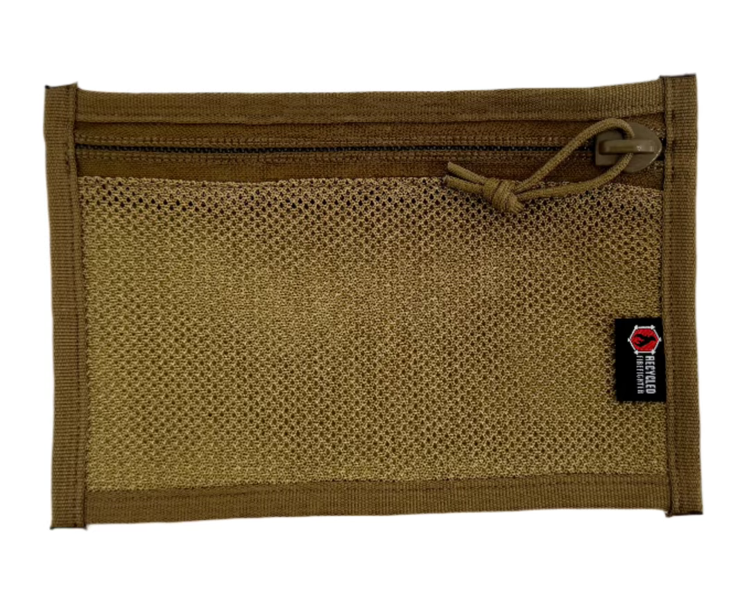 Flat EDC Pouch - Firehose Edition Recycledfirefighter in Vintage yellow and Coyote front