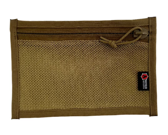 Flat EDC Pouch - Firehose Edition Recycledfirefighter in Vintage yellow and Coyote front