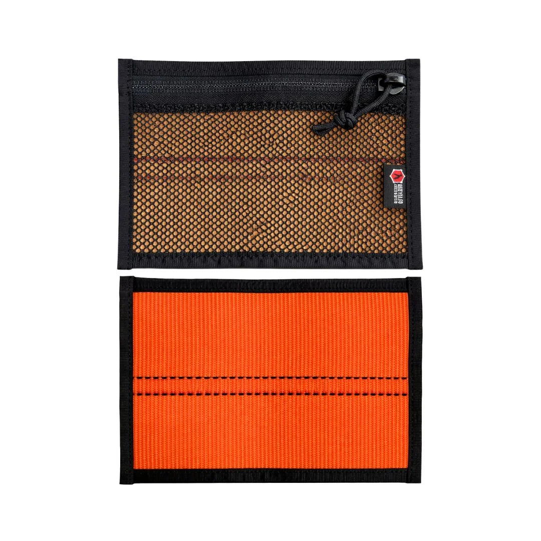 The orange & black Flat EDC Pouch Firehose by Recycled Firefighter. Quality construction meets professional tactical requirements for demanding operations.