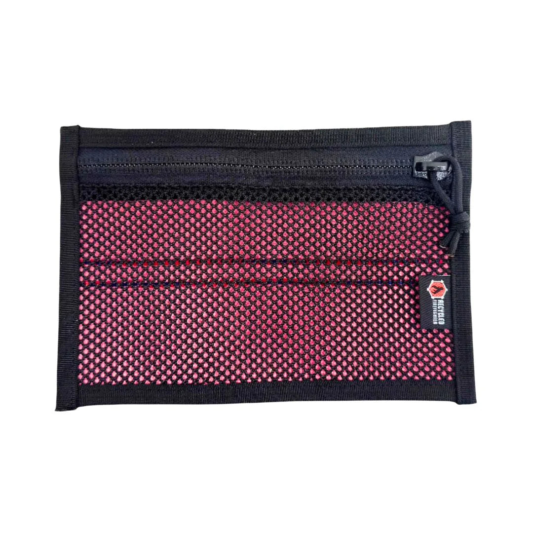 The red & black Flat EDC Pouch Firehose from Recycled Firefighter. Tactical quality meets professional design standards.