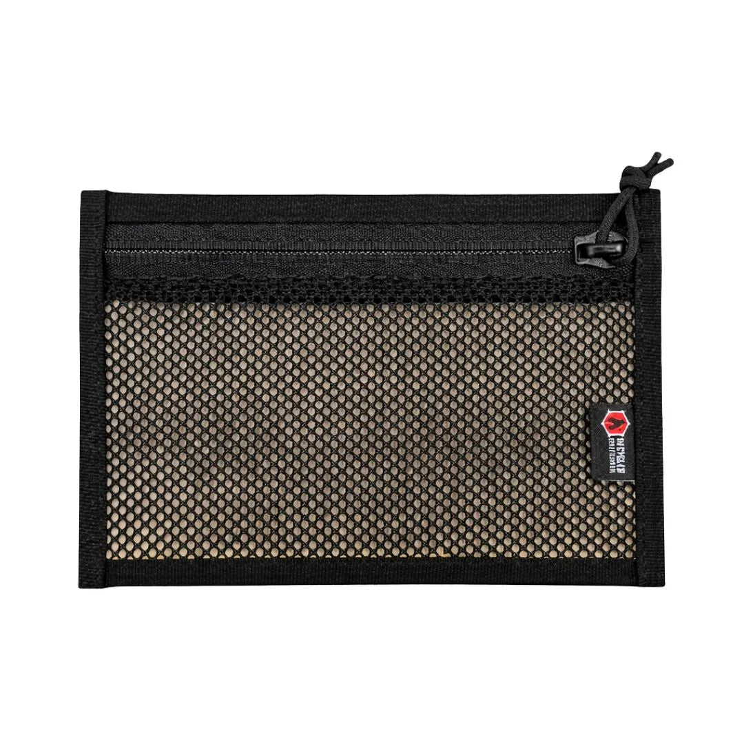 Professional Flat EDC Pouch Firehose featuring white & black by Recycled Firefighter. Honors first responder service with durability.