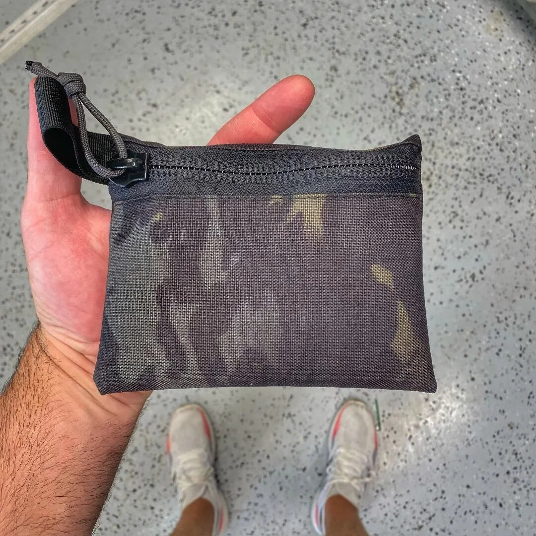 Flat Zippered Gear Pouch Medium from Recycled Firefighter. Durable gear designed for first responders and tactical professionals.