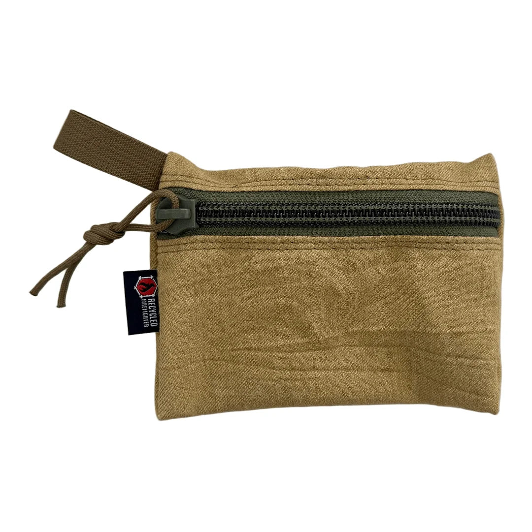 Recycled Firefighter msa bunger gear - brown & od Flat Zippered Gear Pouch Medium. Professional-grade tactical construction for daily operations.