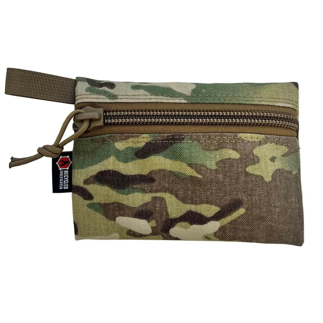 Recycled Firefighter's Flat Zippered Gear Pouch Medium in multicam. Built tough for demanding professional and tactical applications.