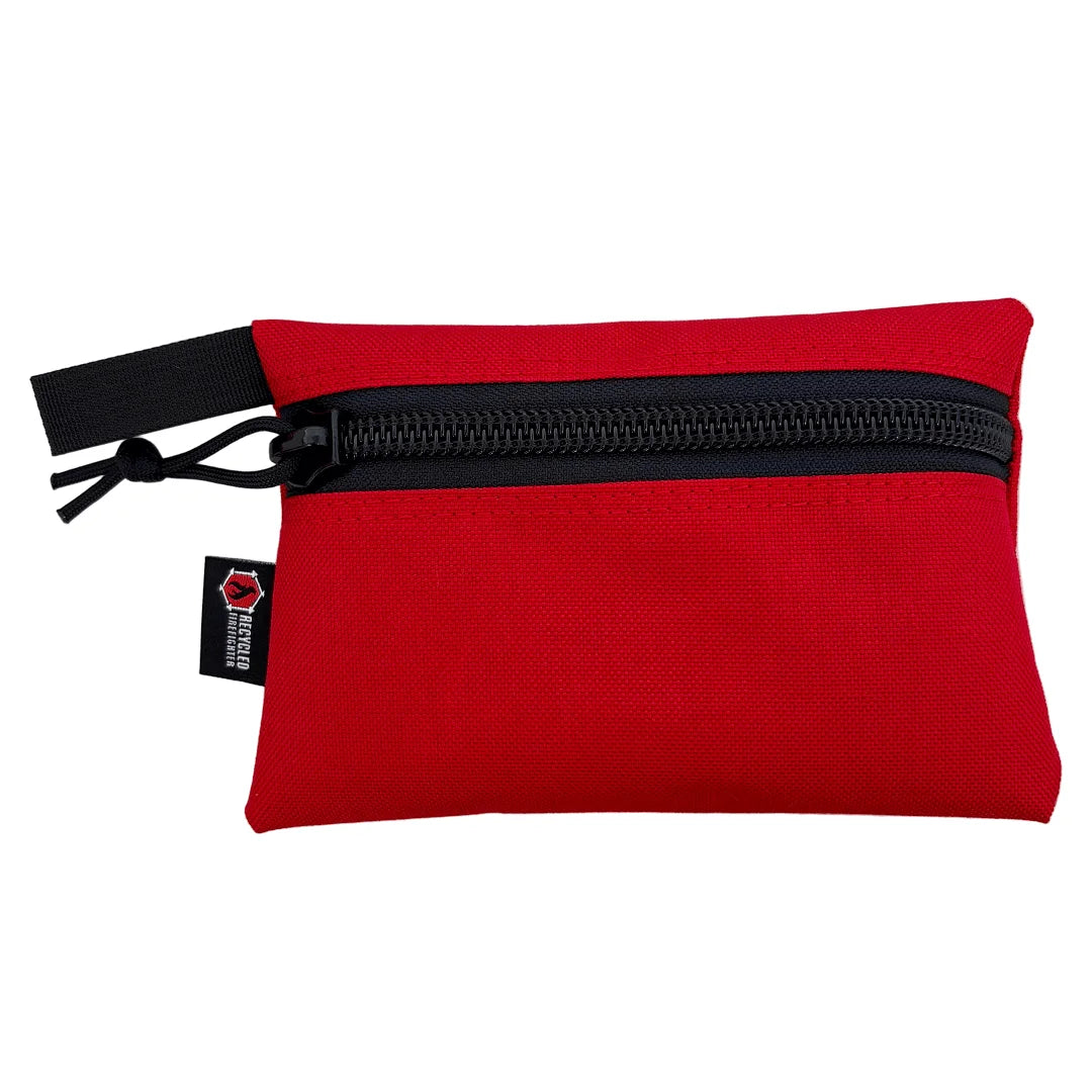 Tactical Flat Zippered Gear Pouch Medium featuring red by Recycled Firefighter. Durable construction designed for professional operations.