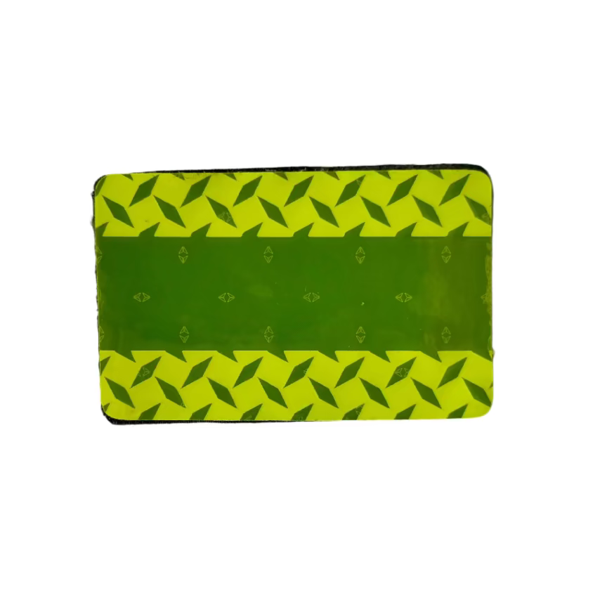 Frontline Reflective Series Patch – Repurposed Firefighter Gear Recycledfirefighter Hi-Viz Volt Yellow - Shiny & Diamond Pattern
