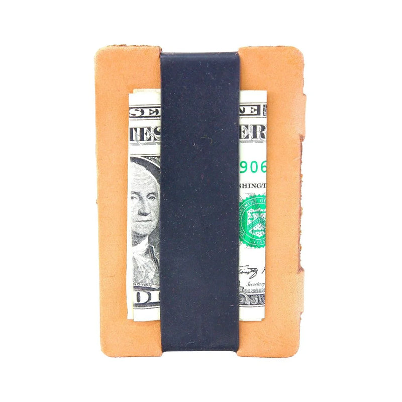 Recycled Firefighter's Full Grain Leather Card Wallet in natural black. Built tough for demanding professional and tactical applications.