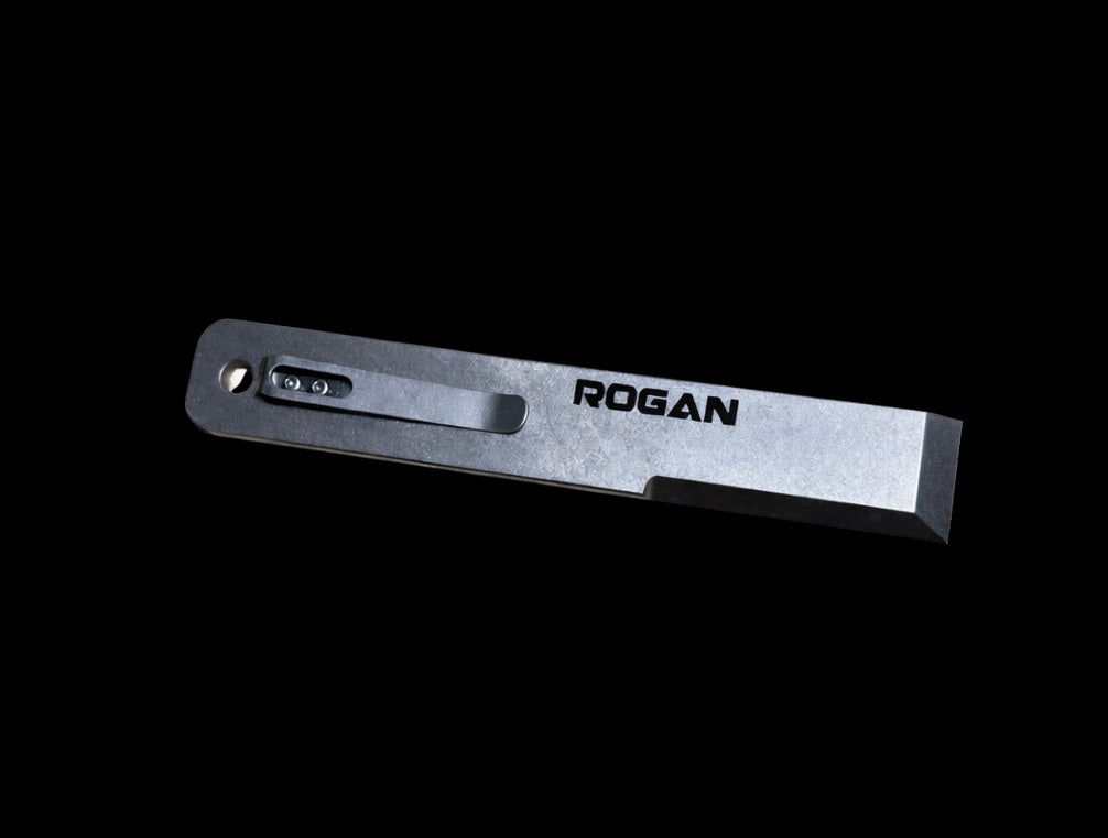 Rogan Pocket Tool RPT pry bar in stainless steel with pocket clip