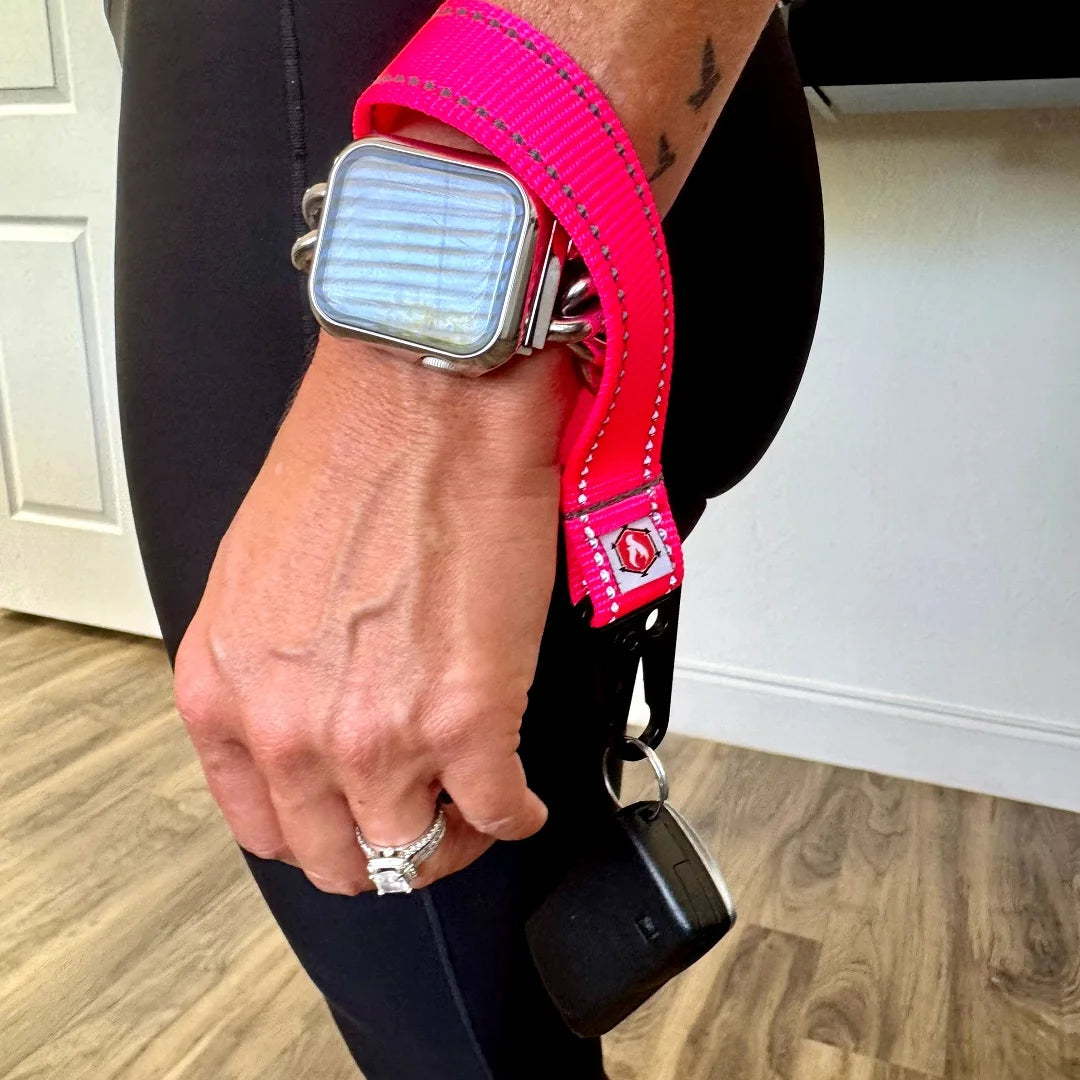 A versatile Grab & Go Loop from Recycled Firefighter featuring heavy-duty Mil-Spec webbing and a loop-side Velcro surface for modular gear organization.