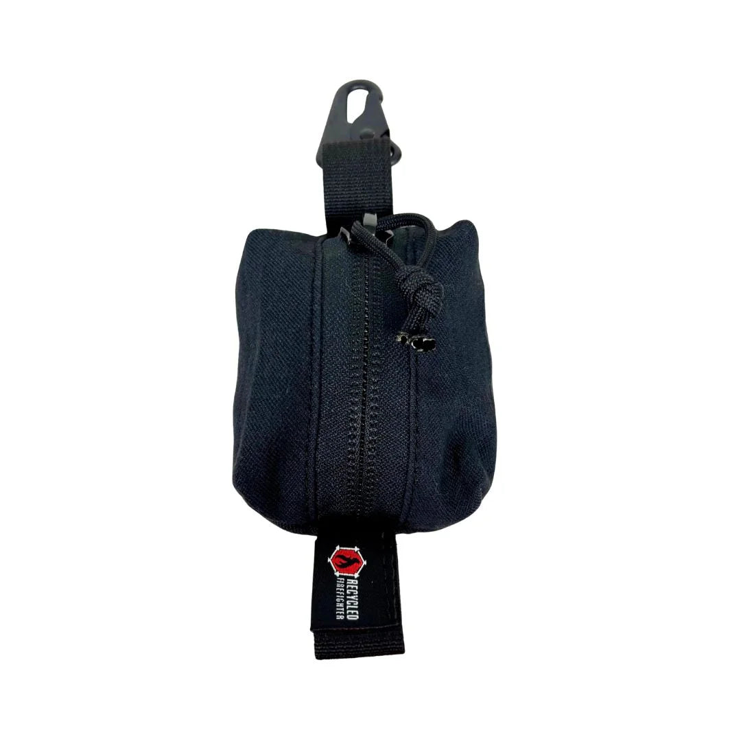 Classic Black Recycled Firefighter Hot Shot Keychain Pouch in heavy-duty 1000D Cordura nylon.