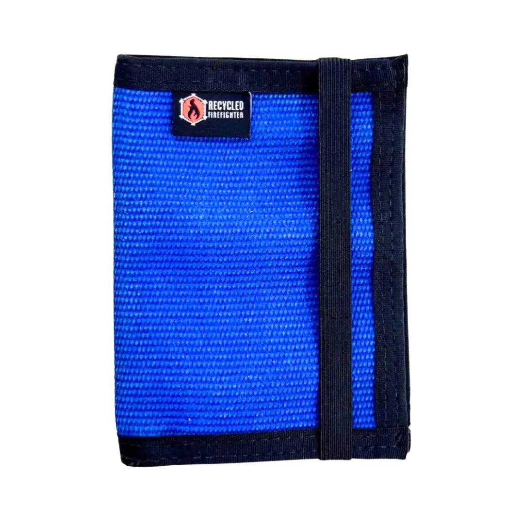 Passport Notebook Wallet Firehose by Recycled Firefighter - Blue and Black. Reliable tactical gear for professional daily operations.