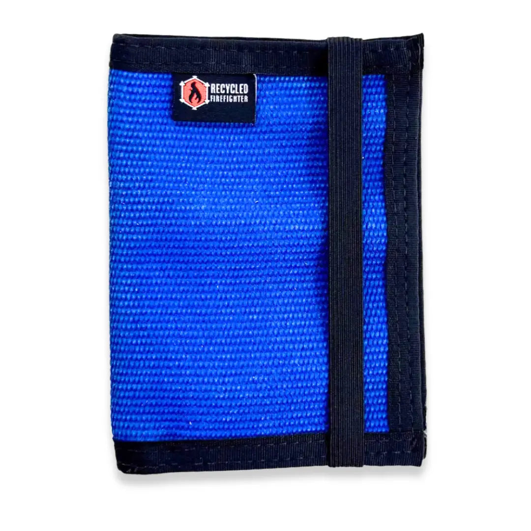 Passport Notebook Wallet Firehose by Recycled Firefighter - Blue and Black. Reliable tactical gear for professional daily operations.