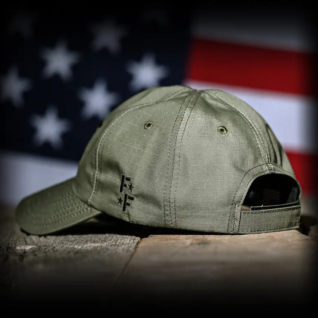 Ranger Green Ripstop Full Fabric American Flag Range Hat