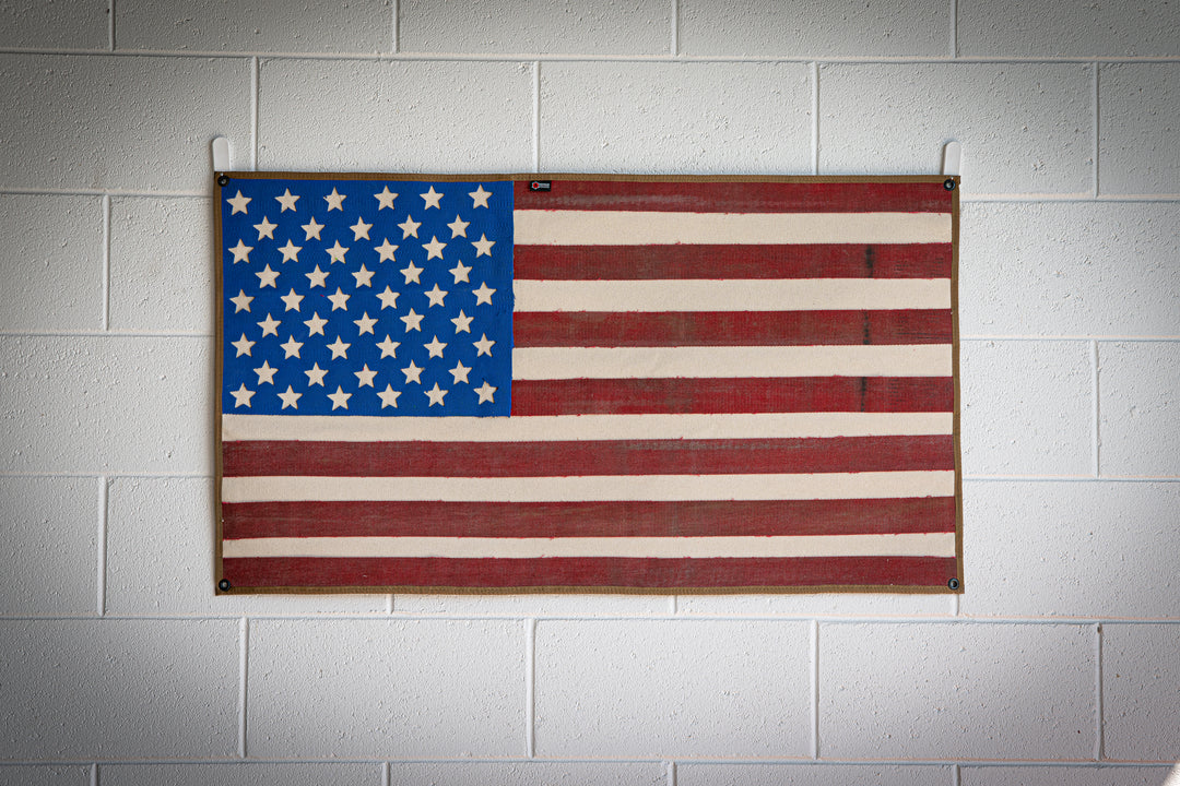 AMERICAN FLAG - FIRE HOSE - VINTAGE