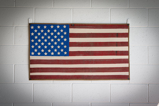 AMERICAN FLAG - FIRE HOSE - VINTAGE