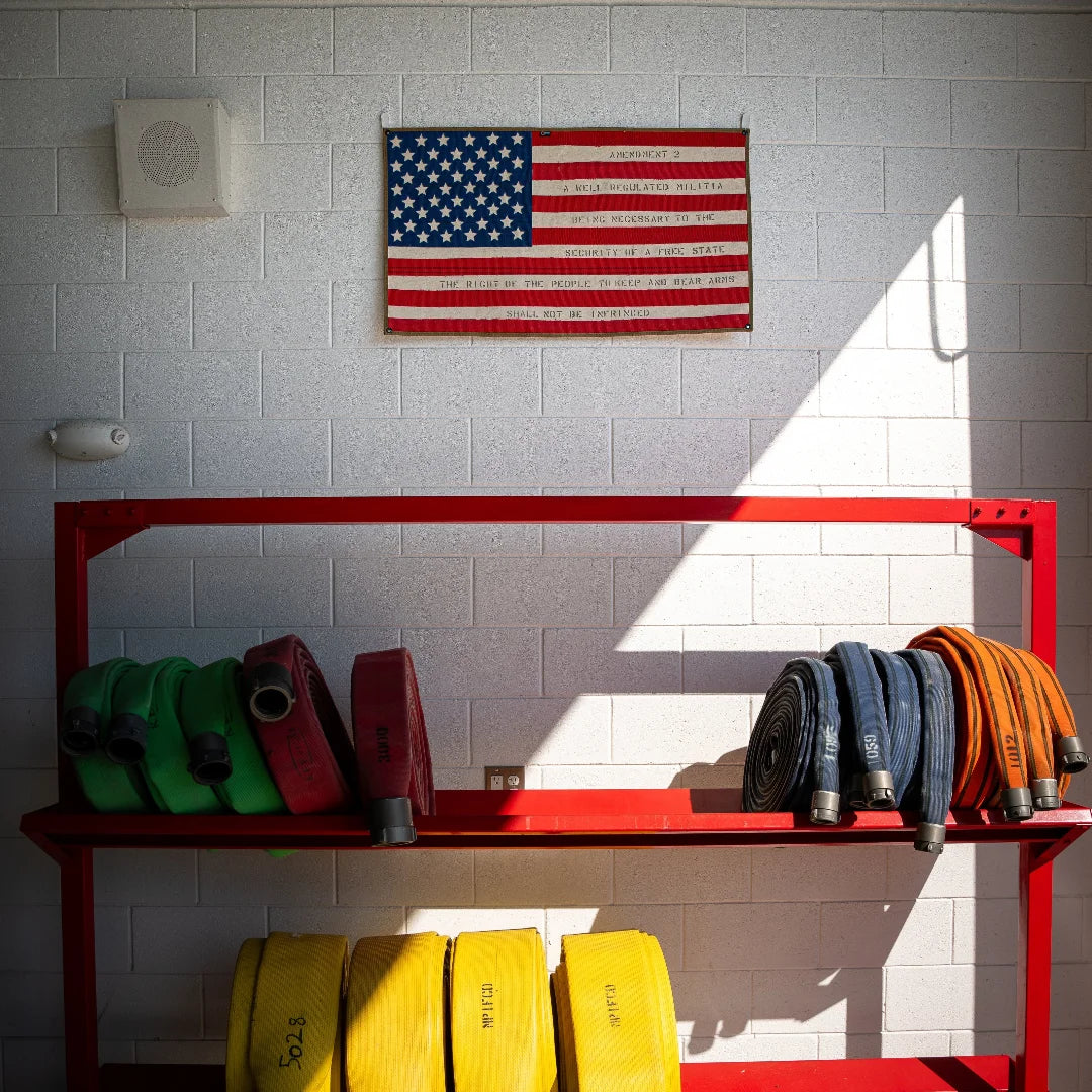 The American Flag - Fire Hose - Second Amendment edition American Flag Fire Hose Second Amendment from Recycled Firefighter. Tactical quality designed for demanding professionals.