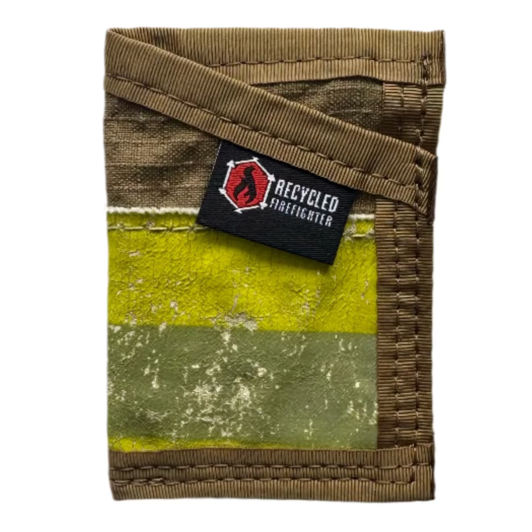 Sergeant Wallet Bunker Gear Edition Safety Stripe - Coyote Recycledfirefighter