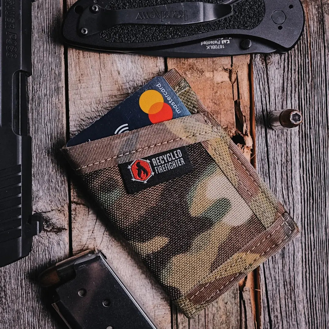 Sergeant Nylon Wallet by Recycled Firefighter. Durable nylon construction organizes cards and cash for daily professional use.