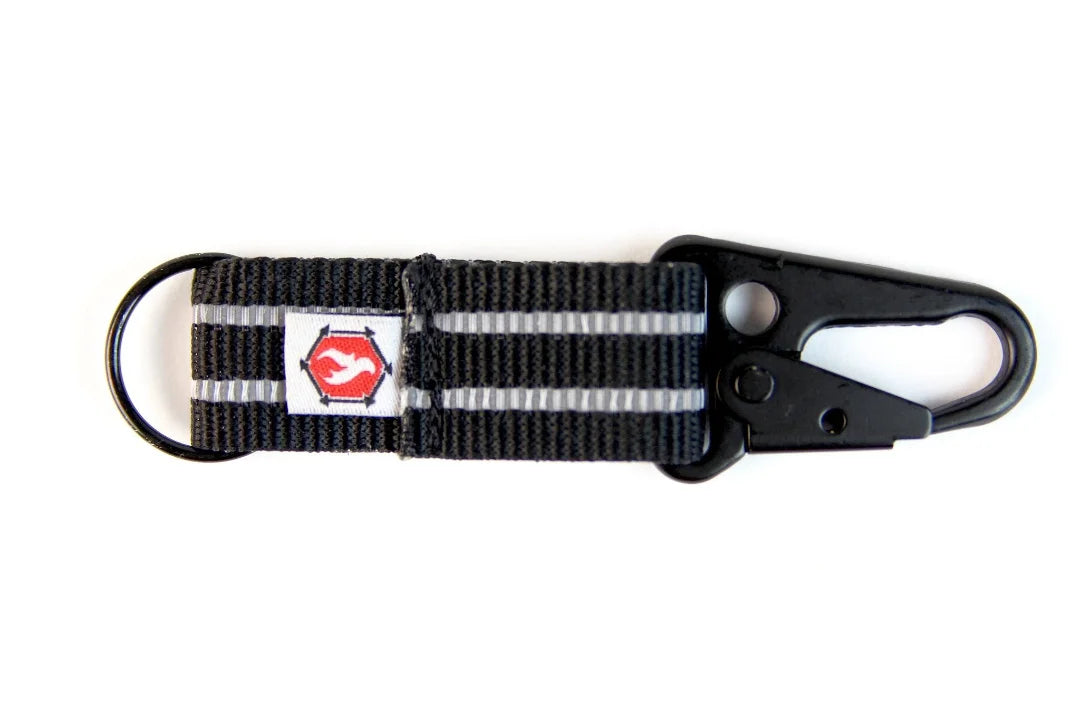 Recycled Firefighter Black The Chauffeur Durable keychain clip. Professional-grade tactical construction for daily operations.