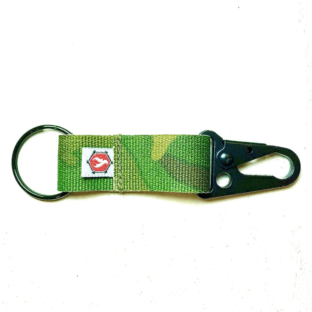 Tactical The Chauffeur Durable keychain clip featuring Multicam Tropic by Recycled Firefighter. Durable construction designed for professional operations.