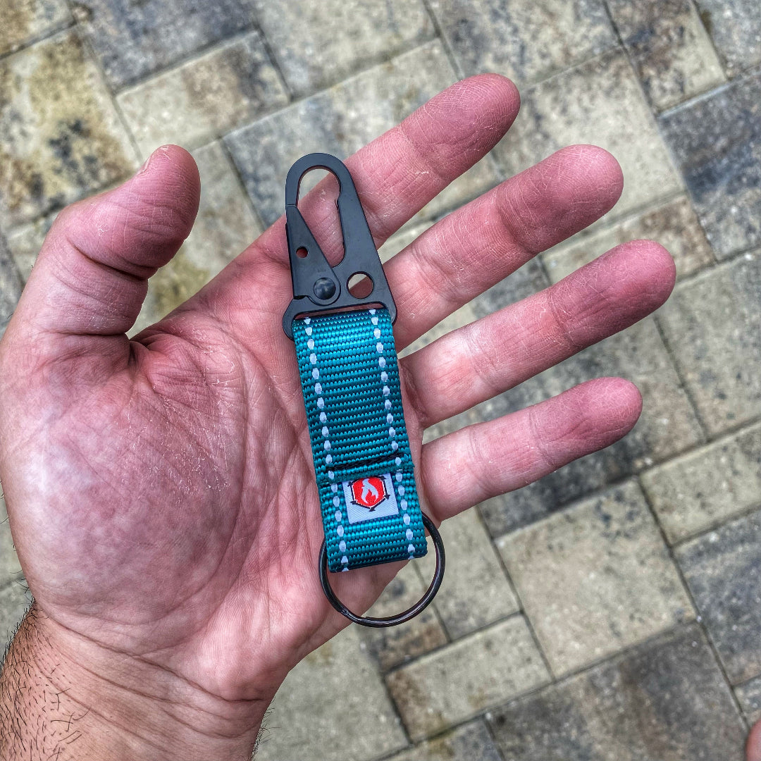The Chauffeur - Durable keychain clip Recycledfirefighter in Teal