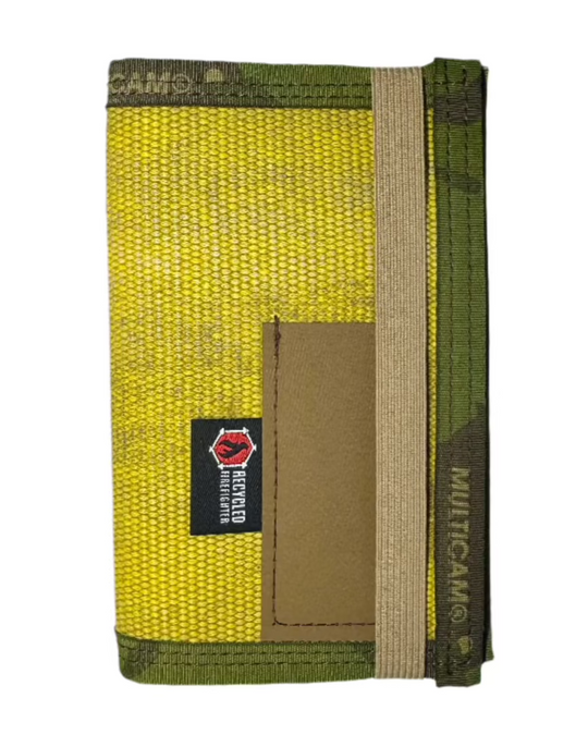The Inspector Notebook Vintage Yellow and Multicam Topic Recycledfirefighter