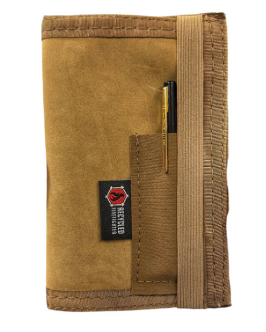The Inspector Notebook Coyote Leather Recycledfirefighter