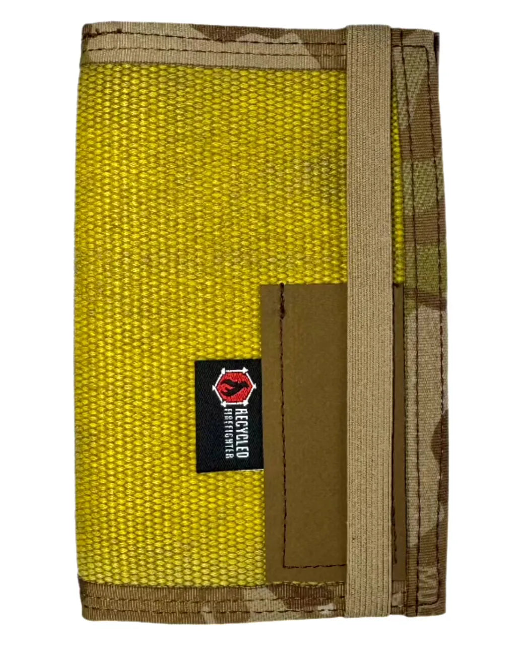 Recycled Firefighter presents the The Inspector Notebook in Vintage Yellow and Dessert Multicam. Professional design meets everyday durability.