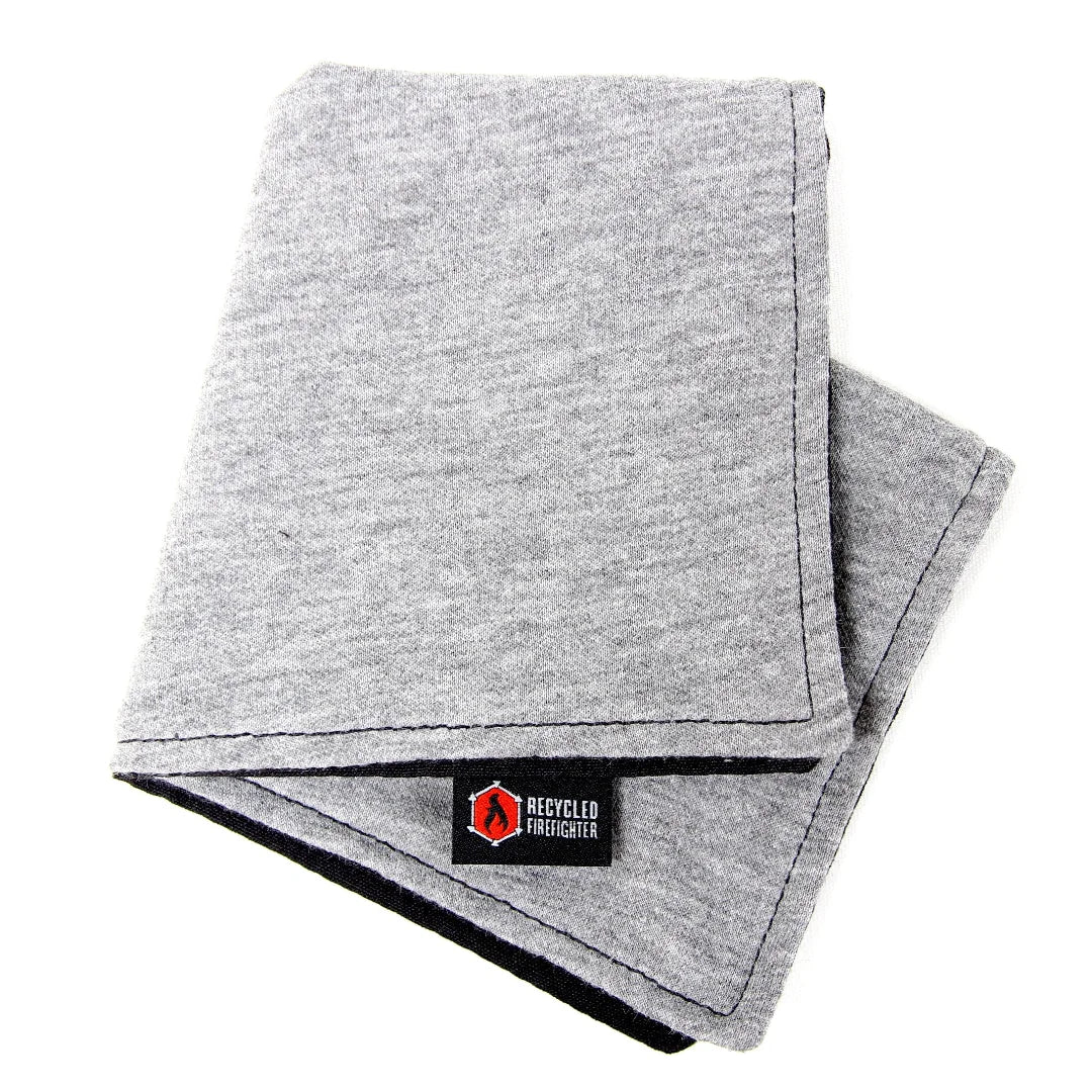 The Grey and Black The Probie Handkerchief from Recycled Firefighter. Tactical quality meets professional design standards.
