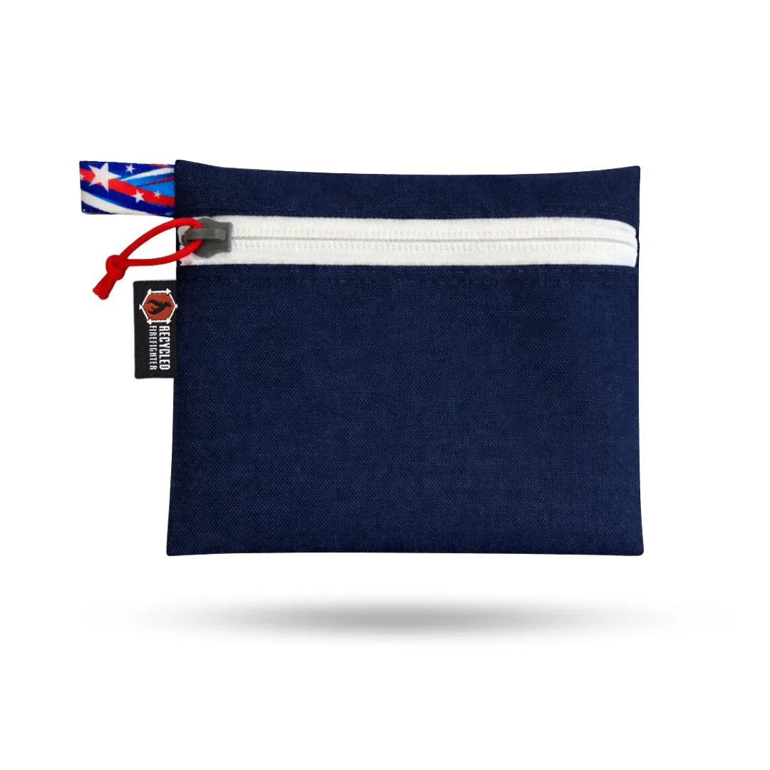 Liberty blue Cordura Truckie Large flat zippered pouch with minimalist rugged design