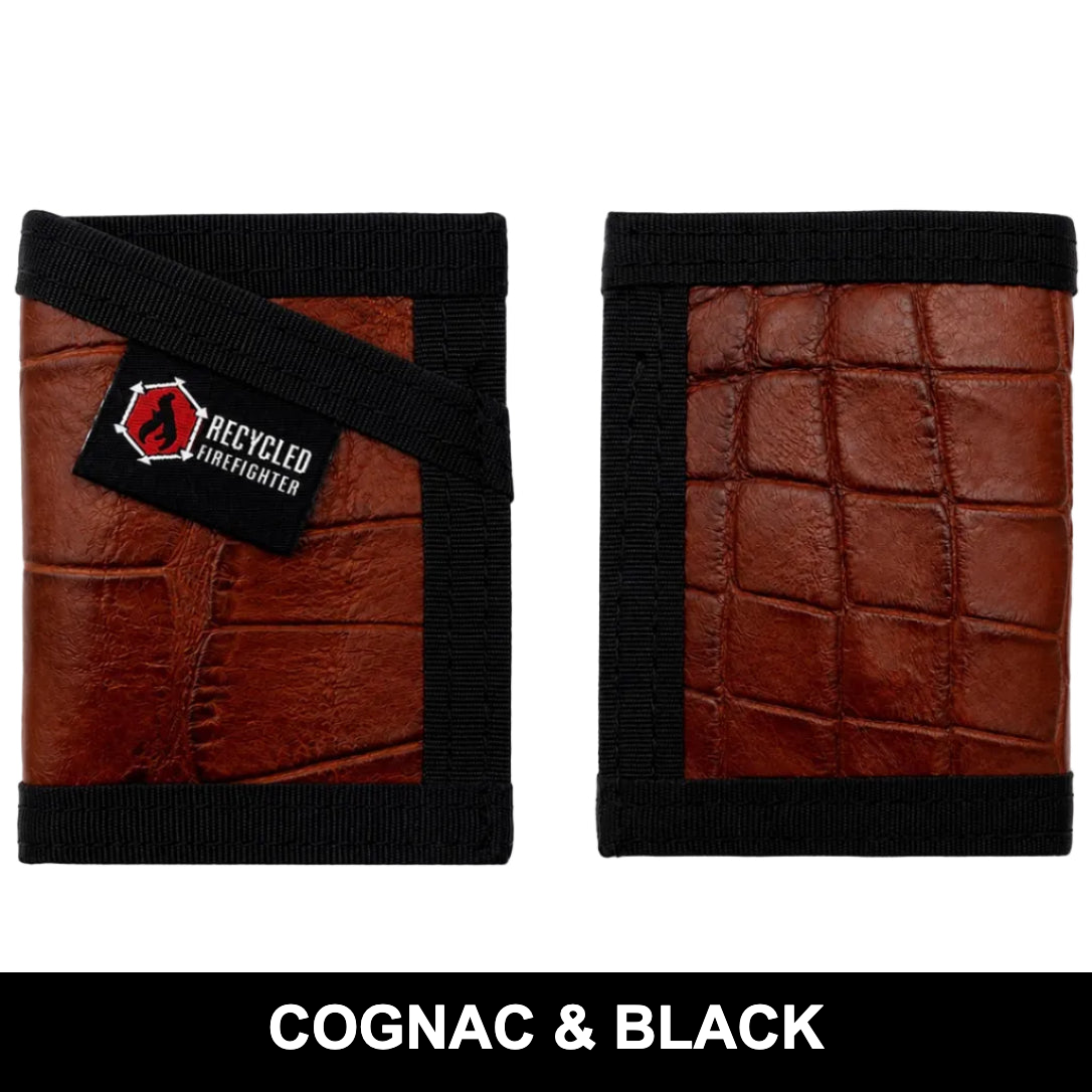 Sergeant Wallet Slim Gator - COGNAC & BLACK