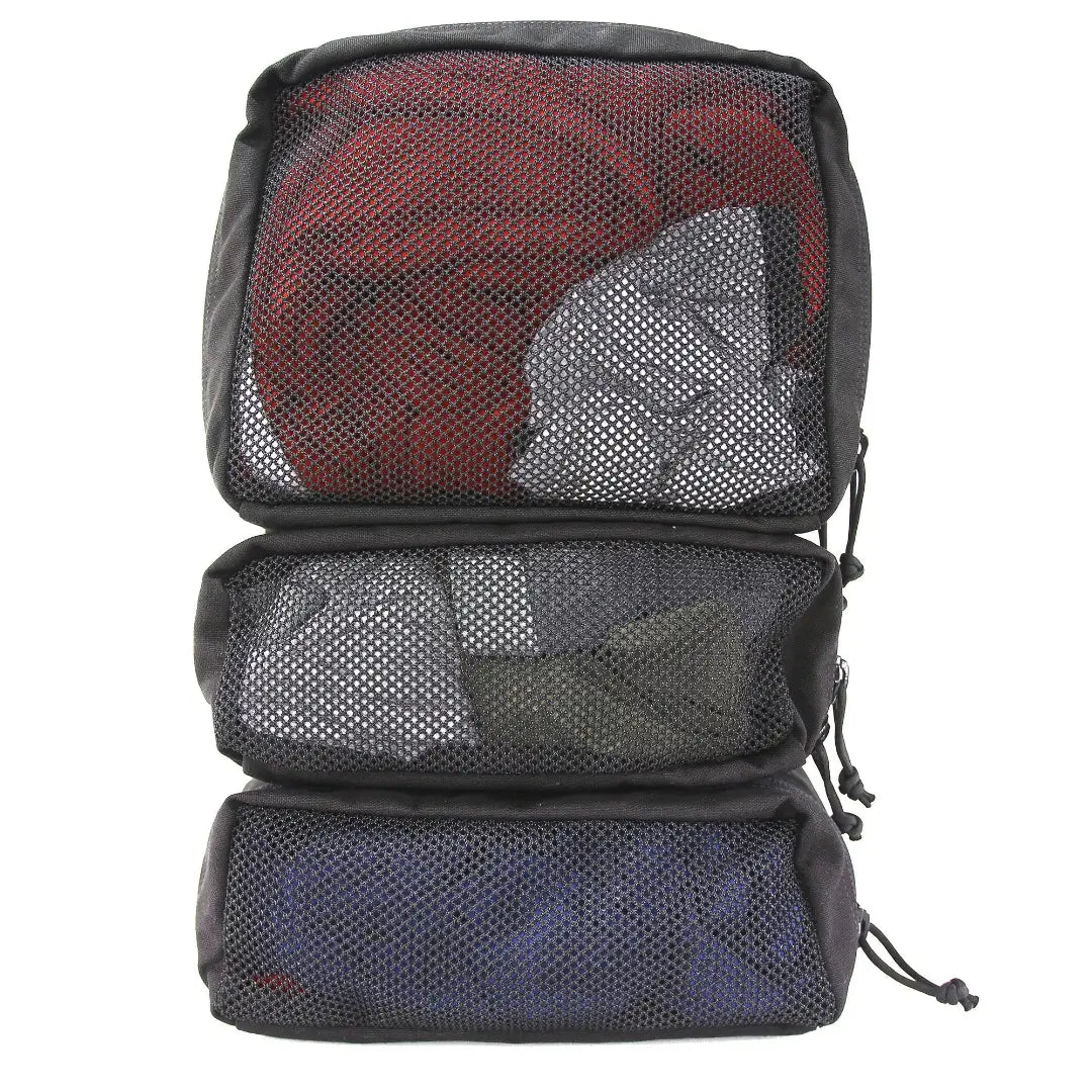 loop panel + 3 pouches Mesh 24Hr Pouch Set from Recycled Firefighter. Professional tactical construction for everyday operations.