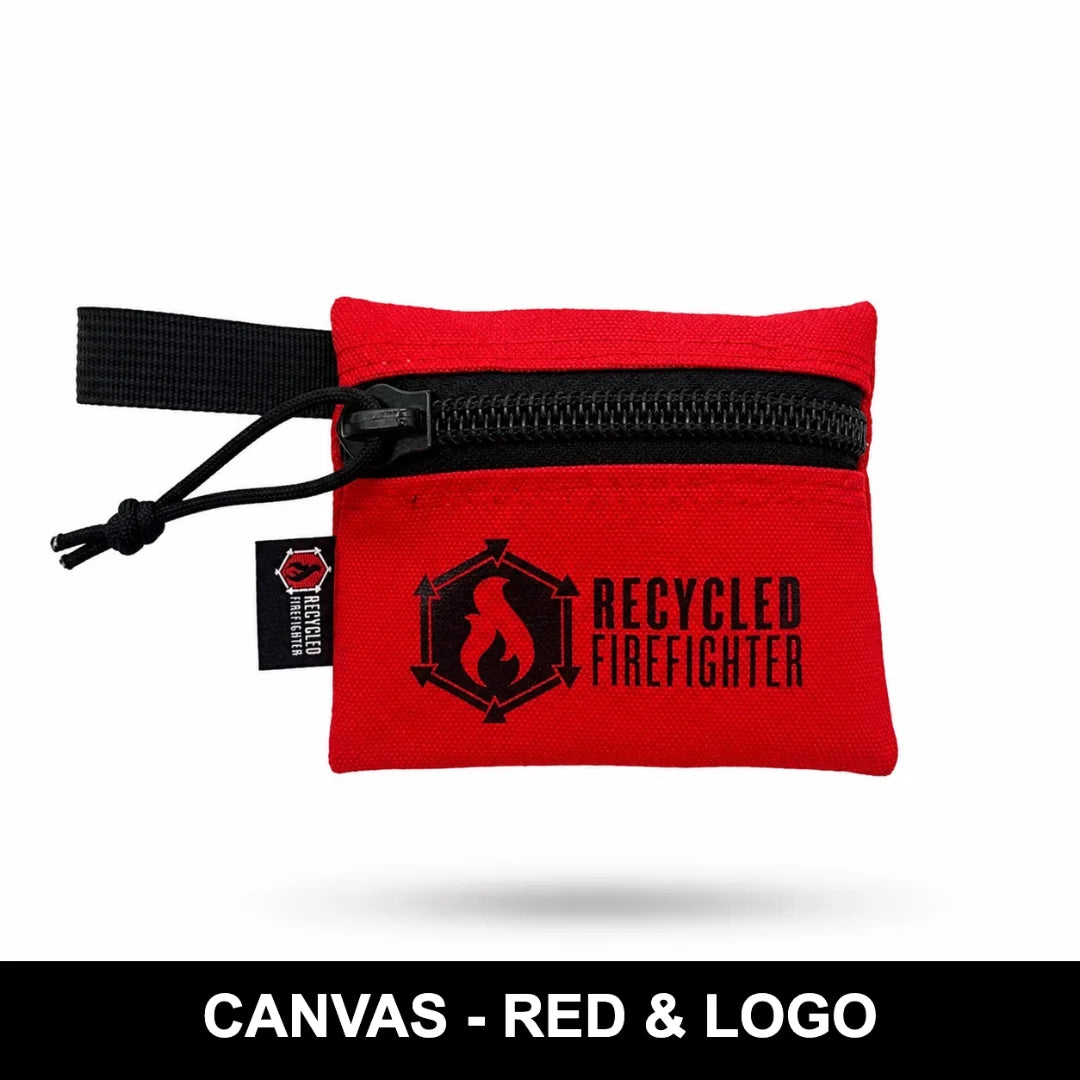 Canvas Red Truckie Small pouch with a branded logo, sturdy construction, and a secure zipper for organizing everyday essentials.