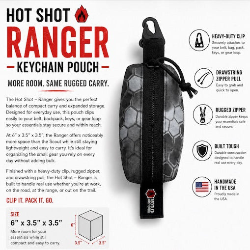 Hot Shot - Ranger - Keychain Pouch - Recycled Firefighter - view 2