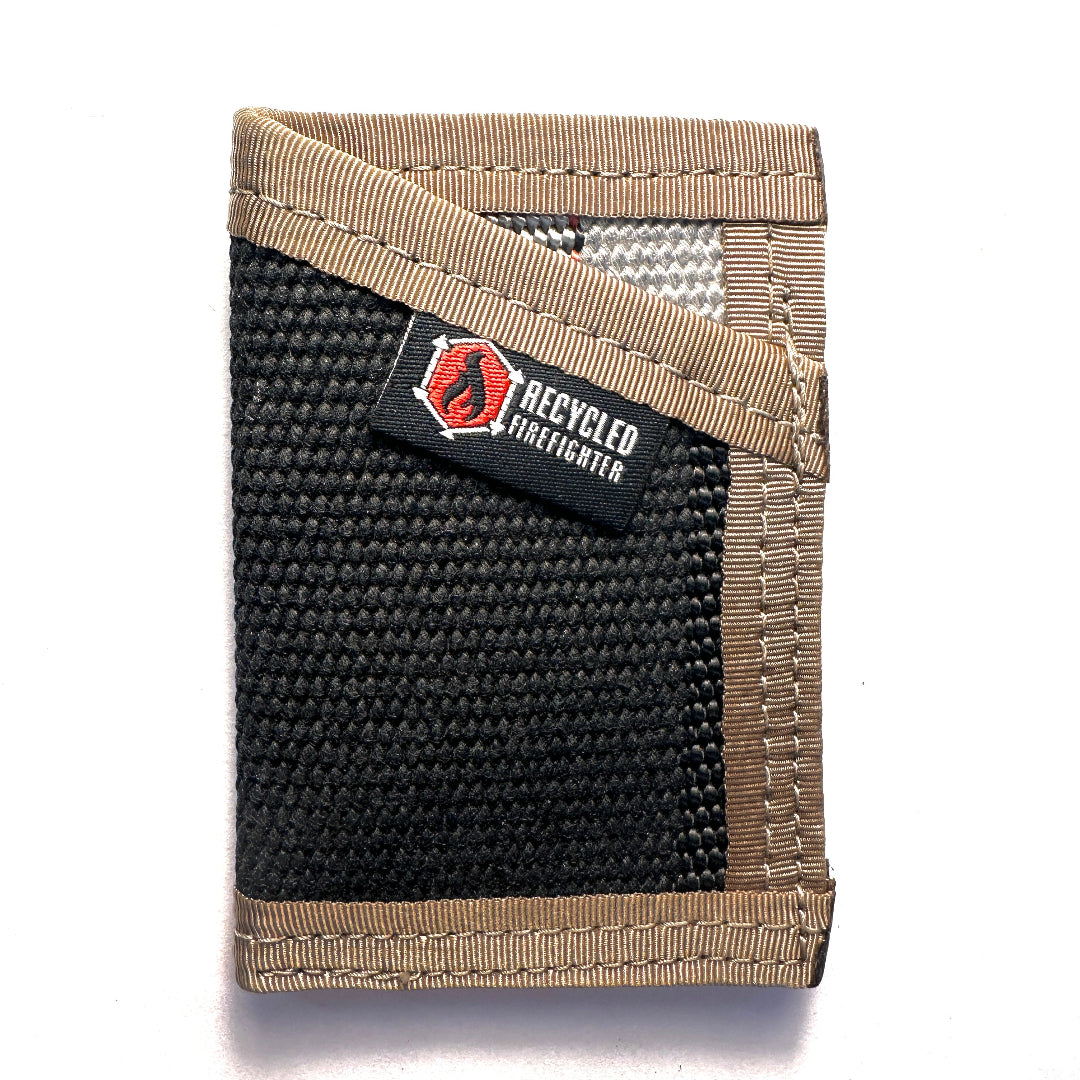 the sergeant wallet black and coyote recycled firefighter