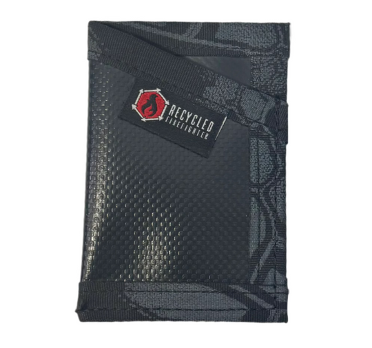 the sergeant wallet black vinyl and typhon with white background recycledfirefighter
