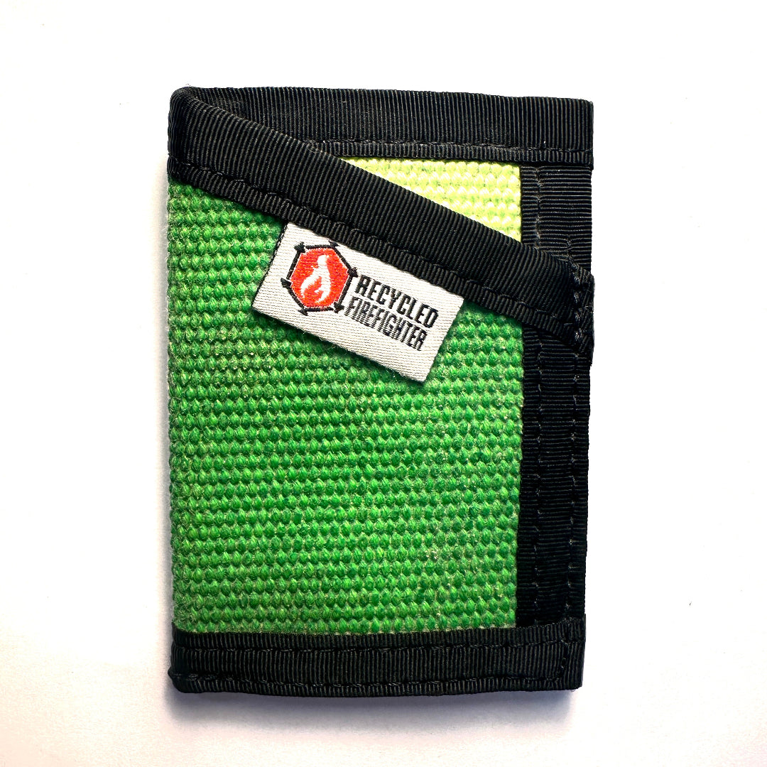 the sergeant wallet green and black with white background recycledfirefighter