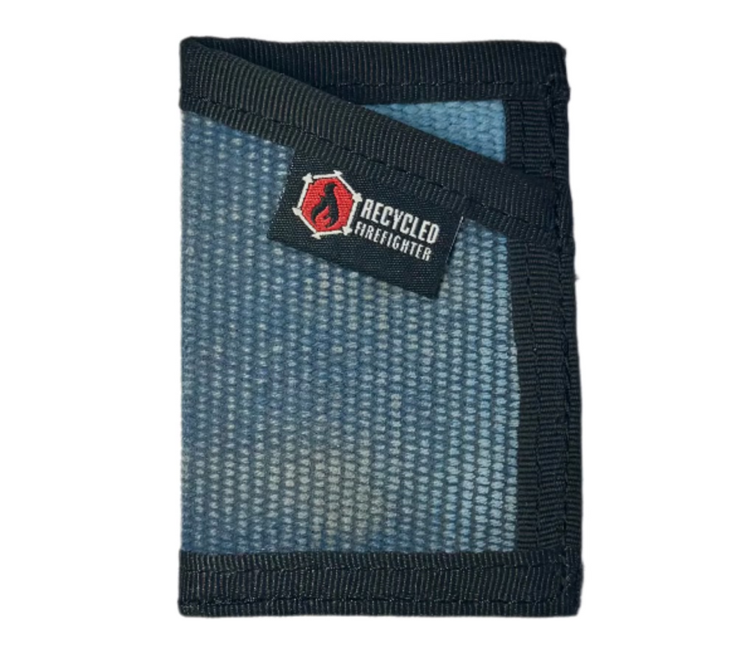 the sergeant wallet vintage blue and black with white background recycledfirefighter