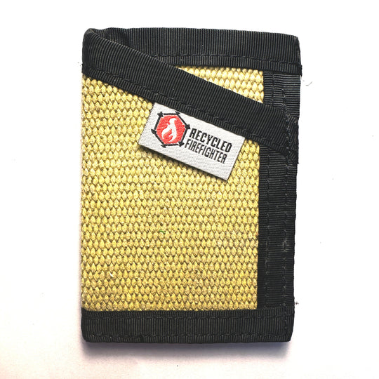 the sergeant wallet vintage yellow and black with white background recycledfirefighter