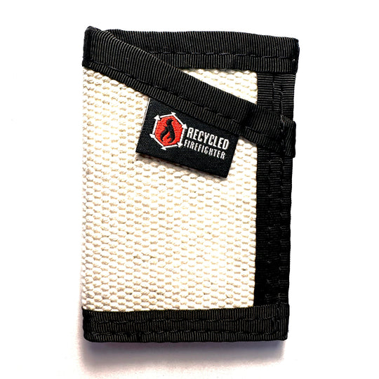 the Sergeant wallet white and black recycledfirefighter with white background