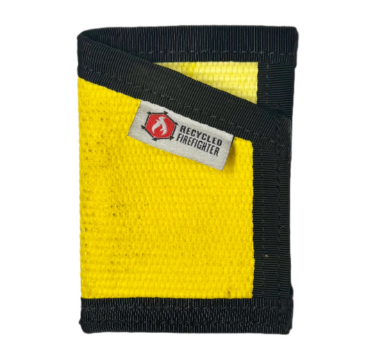the sergeant wallet yellow and black with white background recycledfirefighter