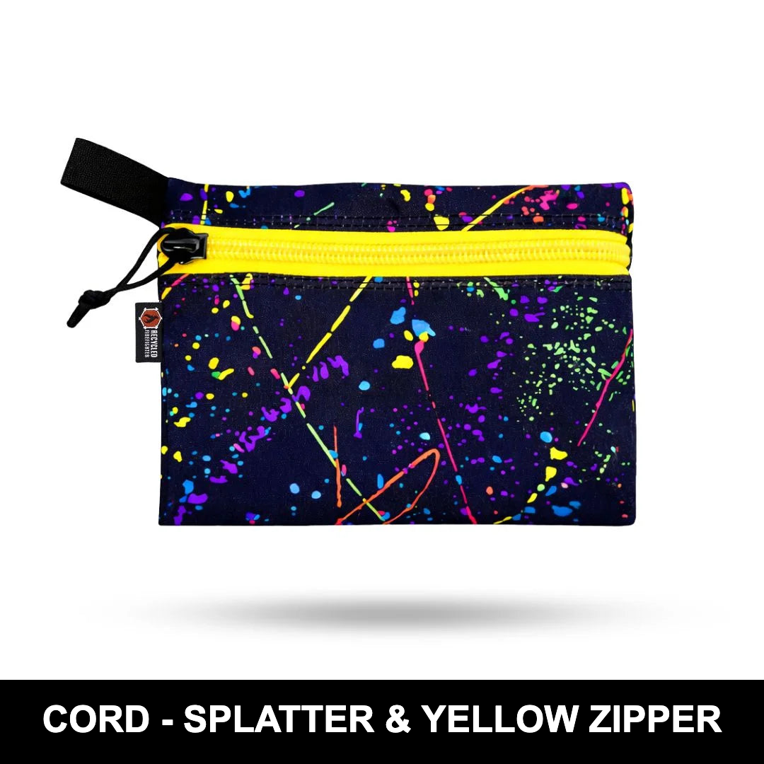 Truckie Large - CORD - SPLATTER & YELLOW ZIPPER