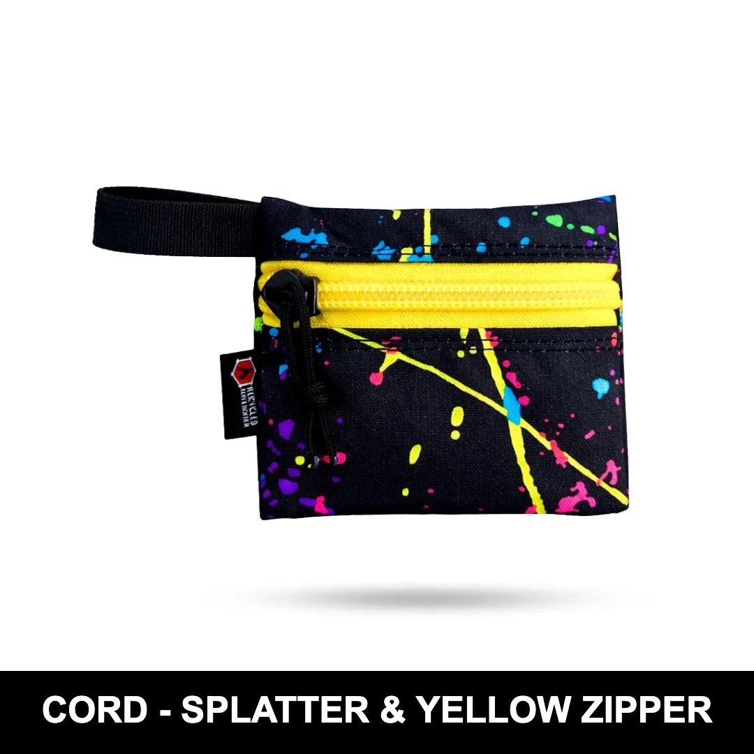 Truckie Small - CORD - SPLATTER & YELLOW ZIPPER