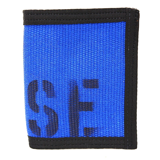Captain Wallet Recycledfirefighter Mens Bifold Blue Black Decommissioned Fire Hose