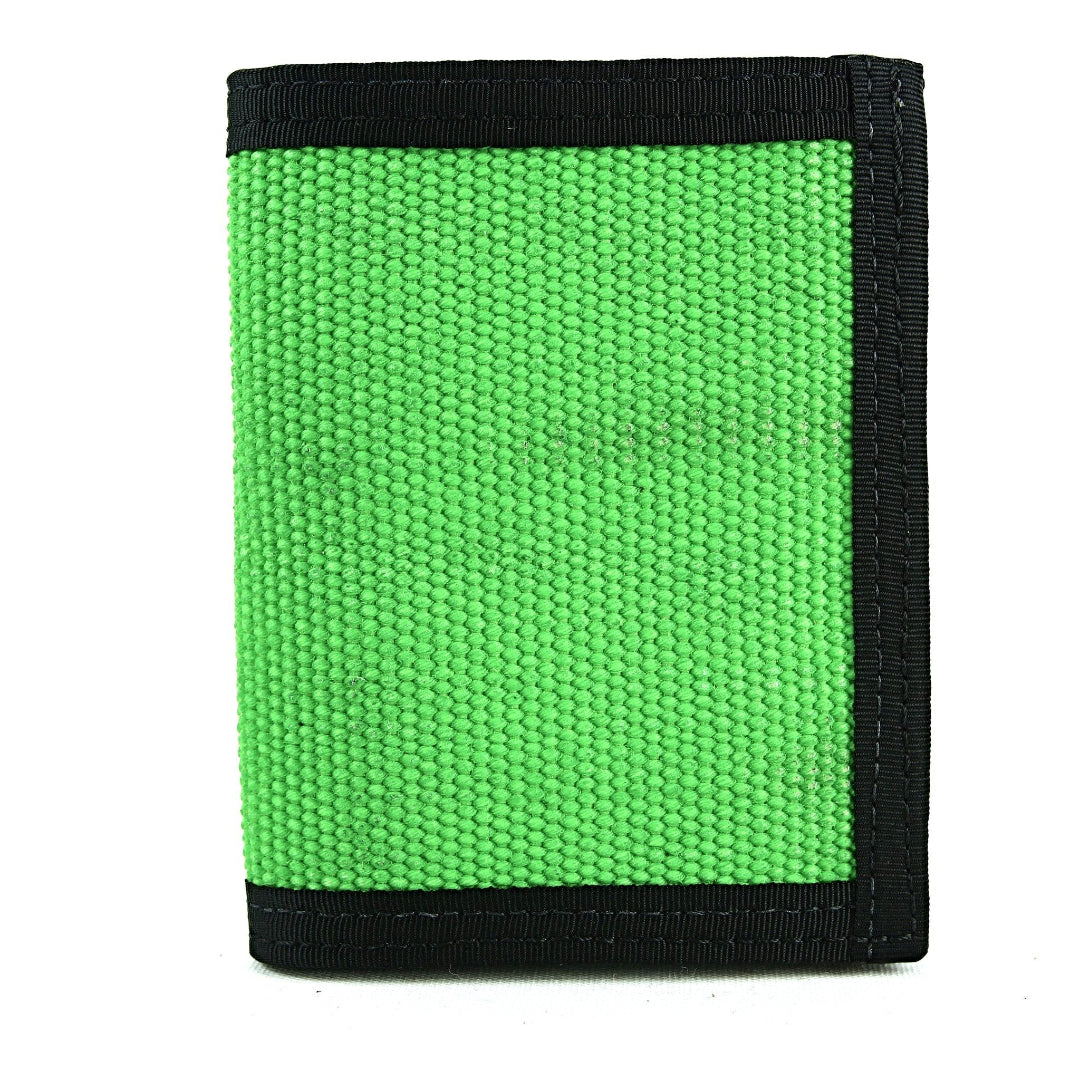 Captain Wallet Recycledfirefighter Mens Bifold Green Black Decommissioned Fire Hose