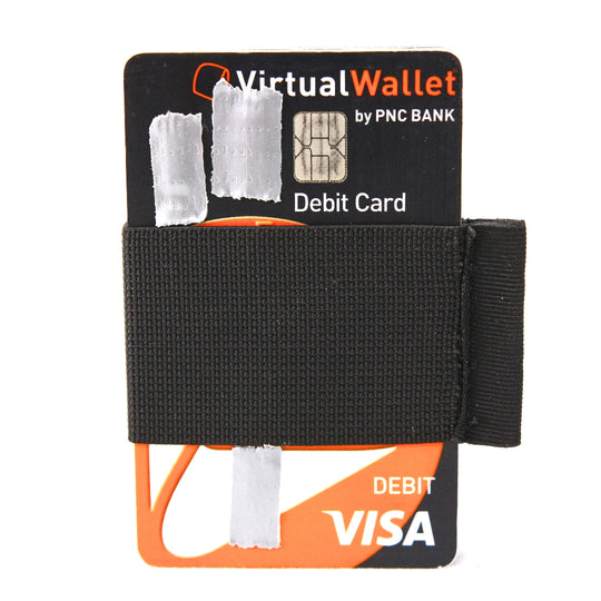 Elastic Card Band Wallet Black Recycledfirefighter