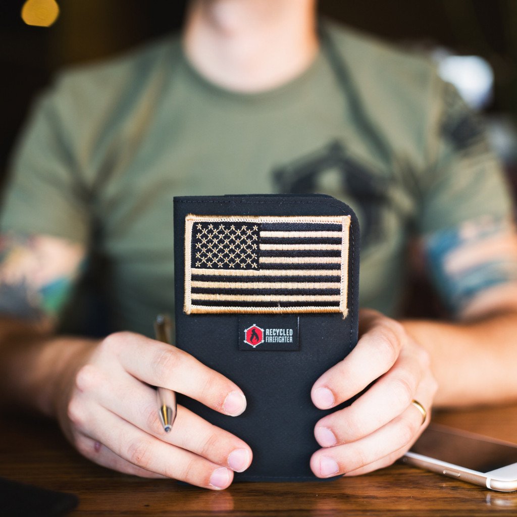 Field Notes Wallet Hypalon Black  Recycledfirefighter