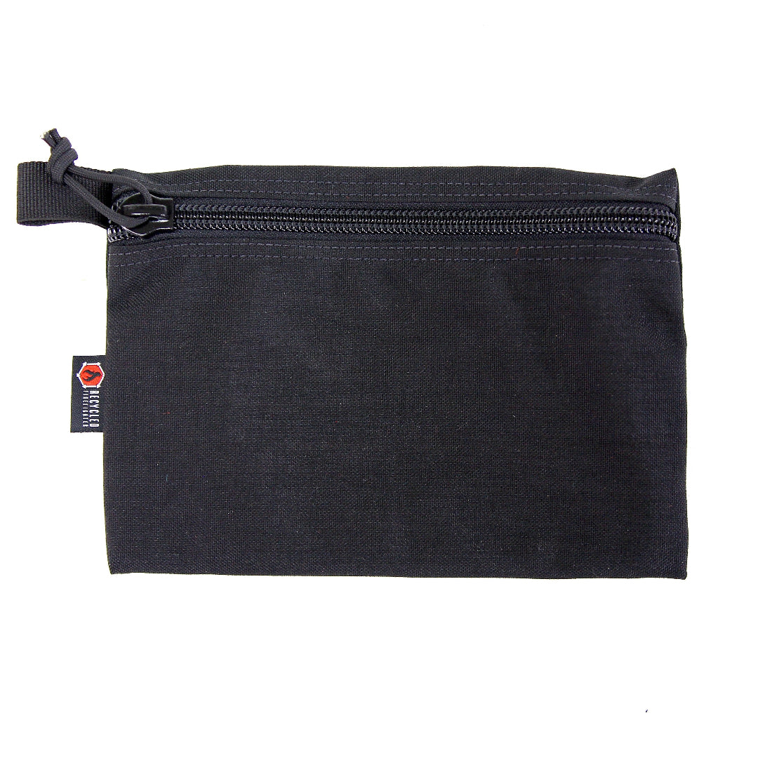 Flat Zippered Gear Pouch Large Black