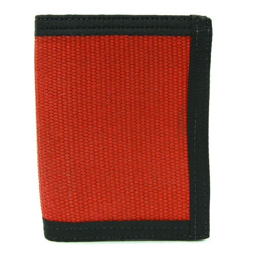 Mens Bifold Red Black Decommissioned Fire Hose