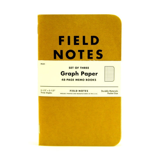 Field Notes Notebook Kraft Graph 3Pack